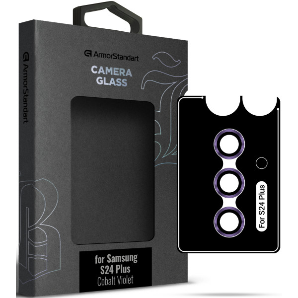 Фото - Захисне скло для смартфону Armorstandart для камери Supreme Black Icon for Samsung S24 Plus Cobalt Violet (ARM76612)