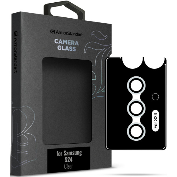 Фото - Захисне скло для смартфону Armorstandart для камери Supreme Black Icon for Samsung S24 Clear (ARM76614)