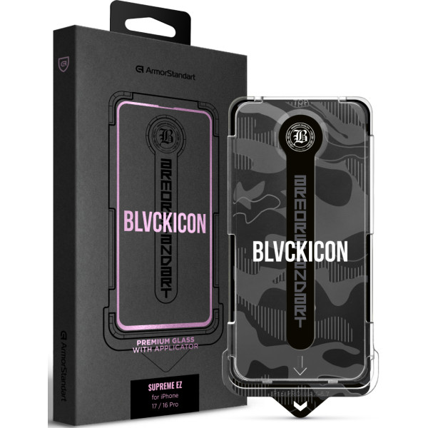 Фото - Захисне скло для смартфону Armorstandart Black Icon Supreme EZ for iPhone 17 / 16 Pro (ARM86410)