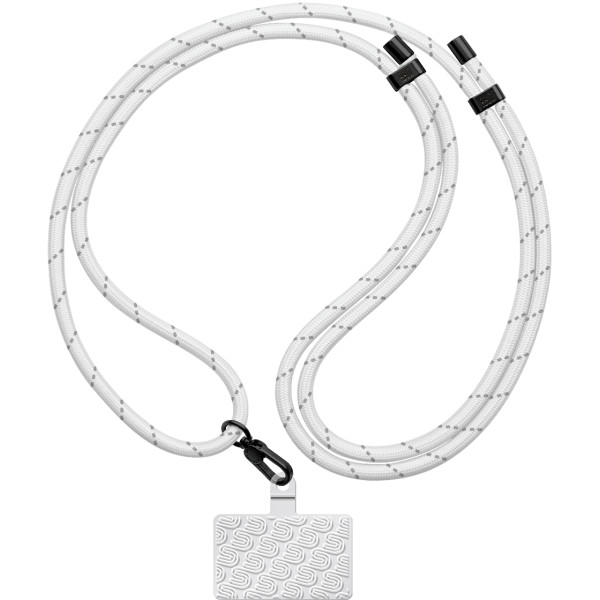 Фото - Ремінець для смартфону Armorstandart Rope Black GlowWhite with Clear holder (ARM86565)