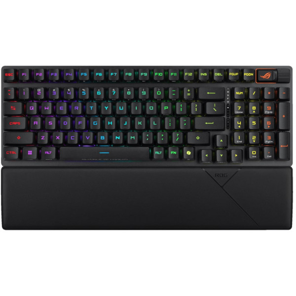 Фото - Клавиатура беспроводная игровая Asus ROG Strix Scope II RX Optical USB-A/WL/BT EN RGB Black (90MP03S0-BKUA20)