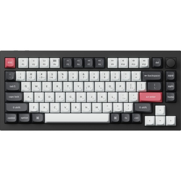 Фото - Клавиатура беспроводная Keychron Q1 HE Magnetic Switch Black RGB (Q1H-M1-UA)