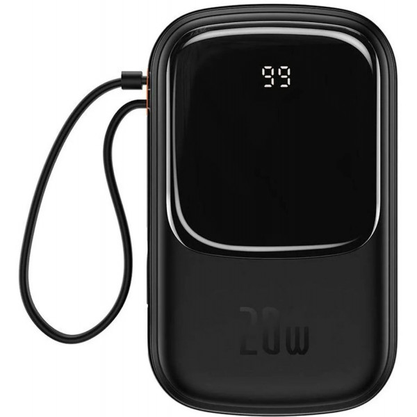 Фото - Батарея мобільна Baseus Qpow 20000mAh 20W,1xLightning 1xUSB,1xType-C QC3.0 Black (PPQD060201)