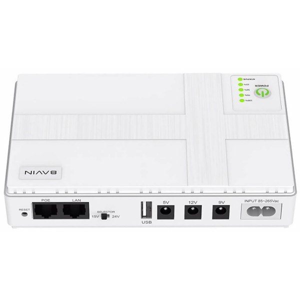 Фото - Джерело безперебійного живлення Bavin PC1083 36W 10400mAh 5-12V DC USB POE White (Y-PC1083-36W-EU-WH)