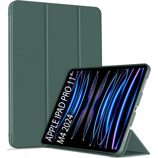 Фото - Чохол для планшету BeCover Tri Fold Soft TPU Silicone for Apple iPad Pro 11'' M4 2024 Dark Green (711746)