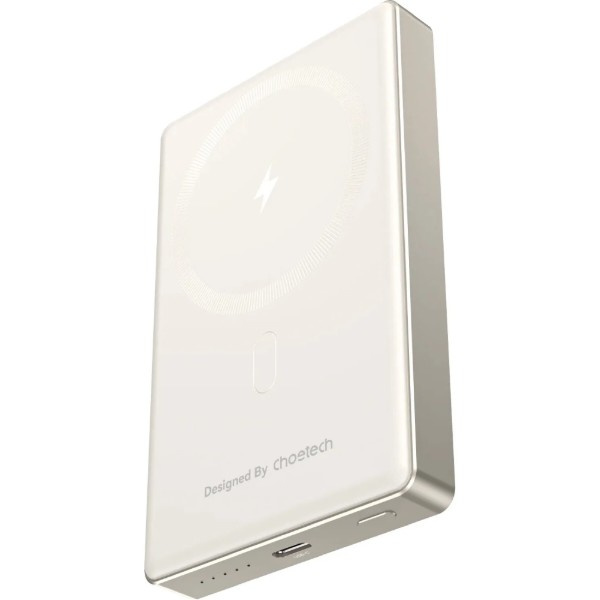 Фото - Батарея мобильная Choetech Magnetic Wireless 10000mAh 20W Beige (B739-CCCWH)