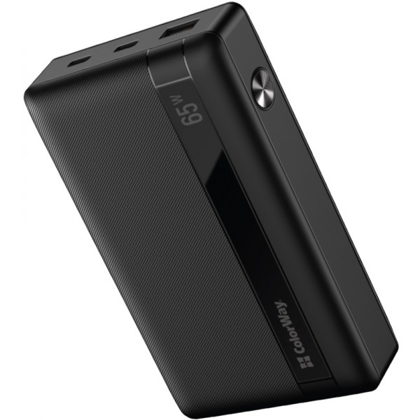 Фото - Батарея мобільна Colorway 20 000 mAh Powerful USB QC3.0 + USB-C Power Delivery 65W Black (CW-PB200LPA3BK-PDD)