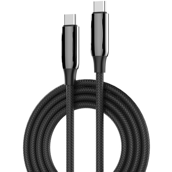Фото - Кабель Colorway Type-C - Type-C (PVC+Aluminum Alloy) (PD Fast Charging 240W) 5А 2м Black (CW-CBPDCC070-BK)