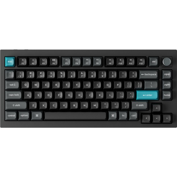 Фото - Клавіатура бездротова Keychron Q1 Ultra Red Switch Black RGB (Q1U-M1-UA)