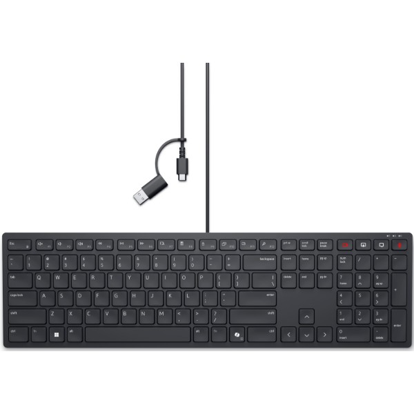 Фото - Клавиатура проводная Dell Wired Collaboration Keyboard KB525C Ukrainian (580-BBTG)