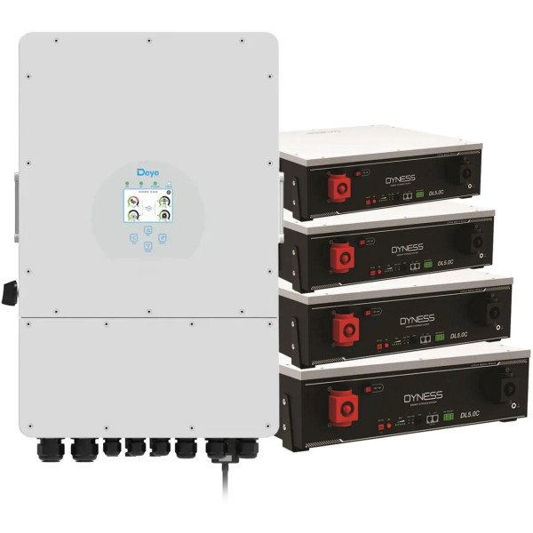 Фото - Система зберігання енергії Deye SUN-12K-SG02LP1-EU-AM3-4DY20.48K-LFP-W