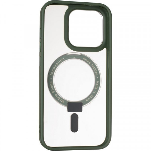 Фото - Чохол для смартфону Gelius Bumper Case MagSafe Stand for iPhone 15 Pro Green (94473)