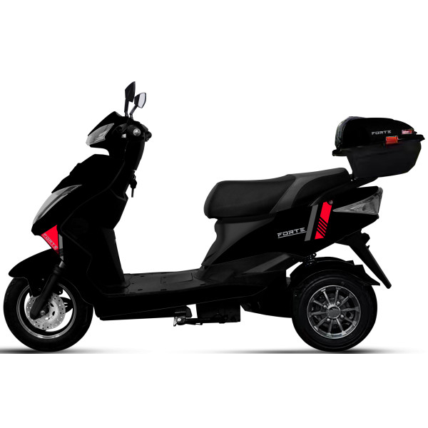 Фото - Електроскутер Forte HAWK MAXI Black + 2 кут. кріплення + пласт. номер (149838)