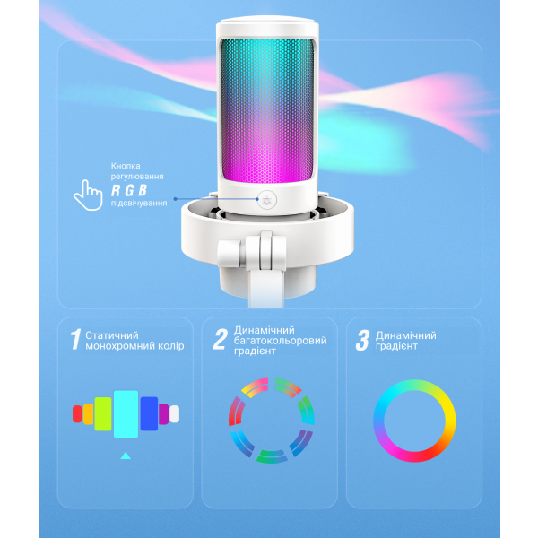 Фото - Микрофон для компьютера проводной Fifine Ampligame A8W White