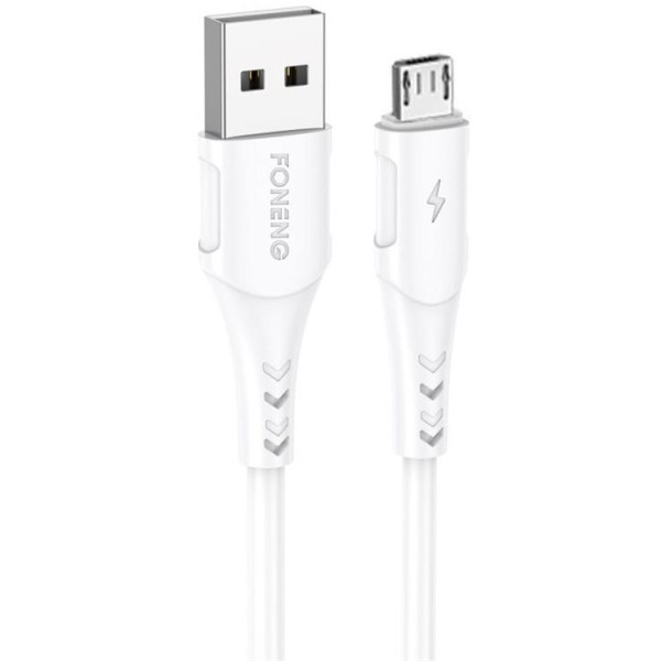 Фото - Кабель синхронізації даних Foneng X81 USB - micro USB (M/M), 2.1 A, 1 м White (X81-CA-MU)