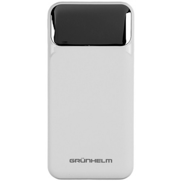 Фото - Батарея мобільна Grunhelm 10.000 mAh White швидка зарядка 22.5W (GP-10WQC) Фото - Батарея мобільна Grunhelm 10.000 mAh White швидка зарядка 22.5W (GP-10WQC)