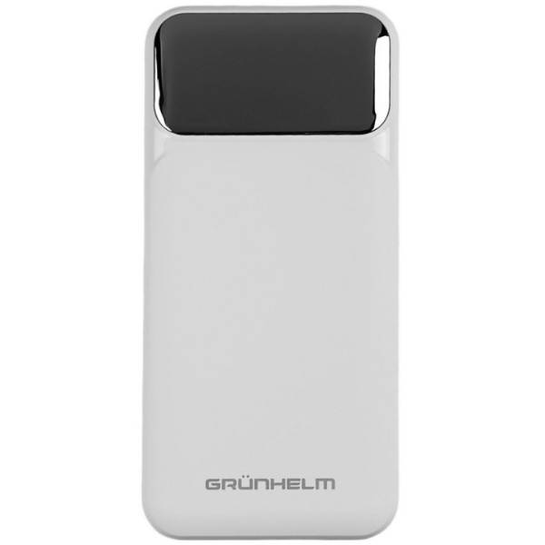Фото - Батарея мобільна Grunhelm 20.000 mAh White швидка зарядка 22.5W (GP-20WQC) Фото - Батарея мобільна Grunhelm 20.000 mAh White швидка зарядка 22.5W (GP-20WQC)