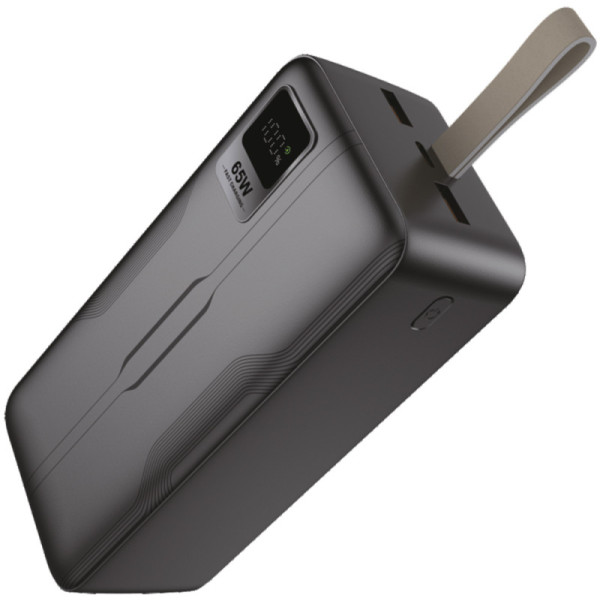 Фото - Батарея мобільна Grunhelm 40.000 mAh Black швидка зарядка 65 W (GP-40BLT)