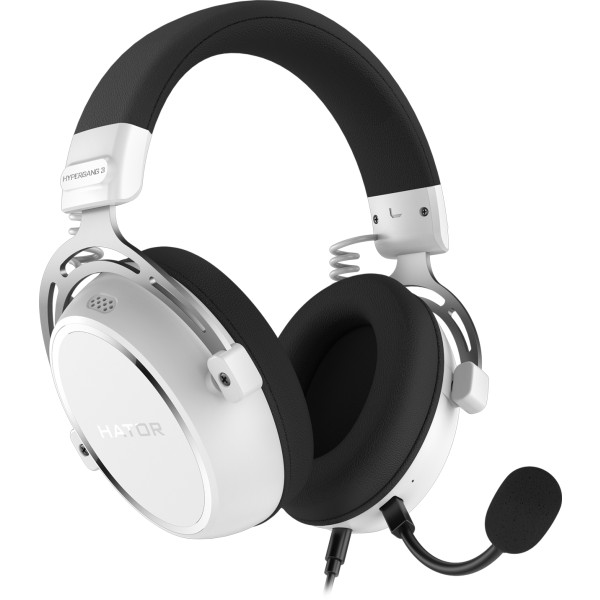 Фото - Гарнитура проводная игровая Hator HYPERGANG 3 Hi-Res White ((ESH06)