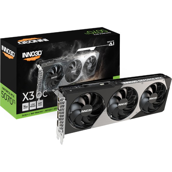 Фото - Видеокарта Inno3D NVIDIA GeForce RTX 5070 Ti X3 OC (N507T3-16D7X-176068N)