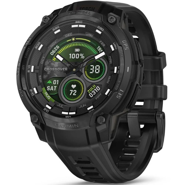 Фото - Смарт-годинник Garmin Instinct Crossover AMOLED, Tactical, Black/Black (010-03398-02)