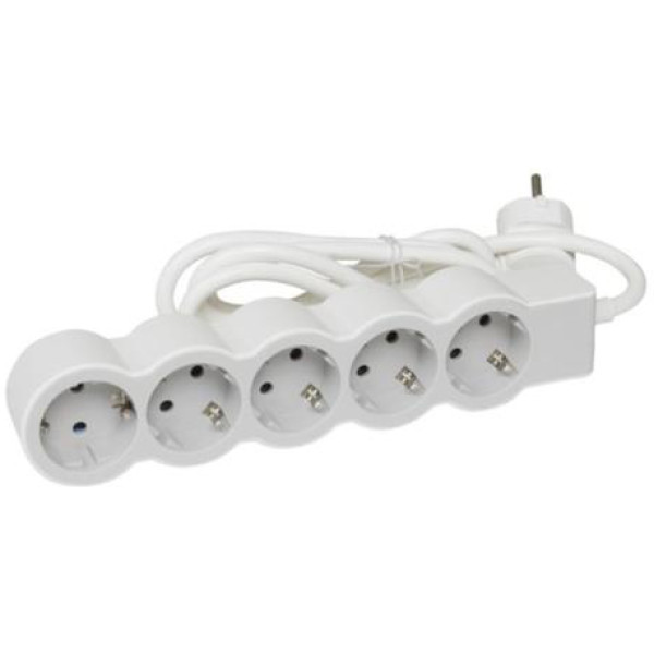 Фото - Подовжувач 220В Legrand STANDARD 5x2K+3 sockets 3m White/Grey (694563)