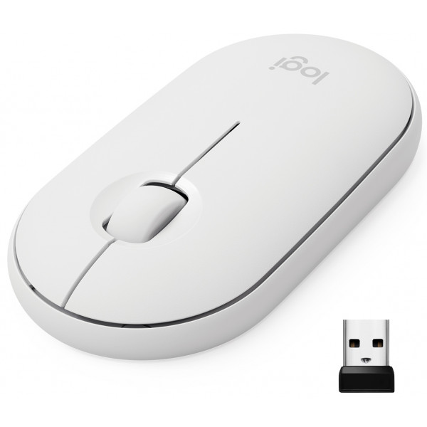 Фото - Мышь беспроводная Logitech Pebble M350 USB White (910-005716)