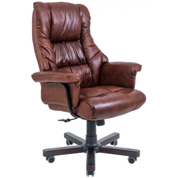 Фото - Кресло офисное Richman Конгресс Вуд M-2 Широкий (Anyfix Wide) Кожа Люкс Коричневая