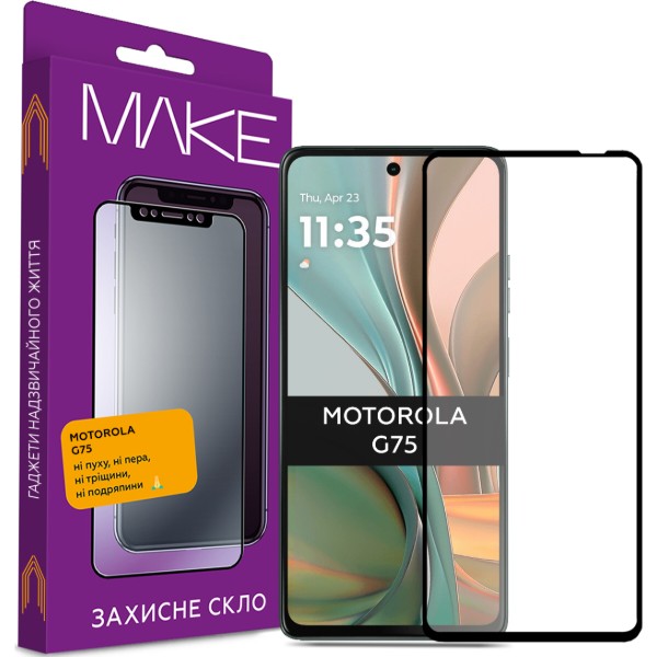 Фото - Захисне скло для смартфону MAKE Motorola G75 (MGF-MG75) Фото - Захисне скло для смартфону MAKE Motorola G75 (MGF-MG75)