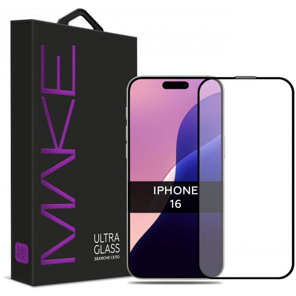 Фото - Захисне скло для смартфону MAKE Ultra Glass Apple iPhone 16 (MGU-AI16)
