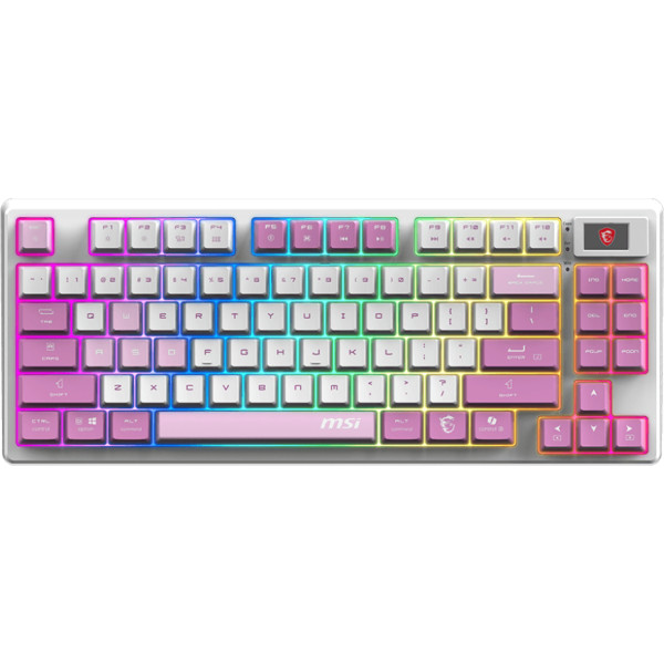 Фото - Клавіатура бездротова ігрова MSI GAMING VIOLET UA FORGE GK600 TKL W VIOLET