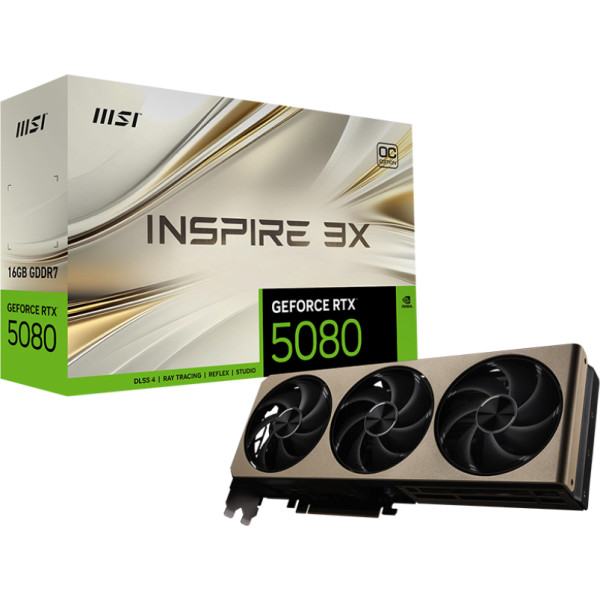 Фото - Видеокарта MSI GeForce RTX 5080 16G INSPIRE 3X OC (G5080-16I3C)