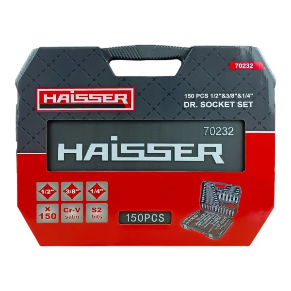 Фото - Набор инструментов Haisser 1/2" i 3/8" i 1/4" 150 ед. (70232)