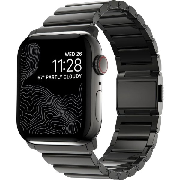 Фото - Ремешок для смарт-часов Nomad Steel Band Graphite Hardware Graphite 46mm/49mm (NM1A41BXS0)