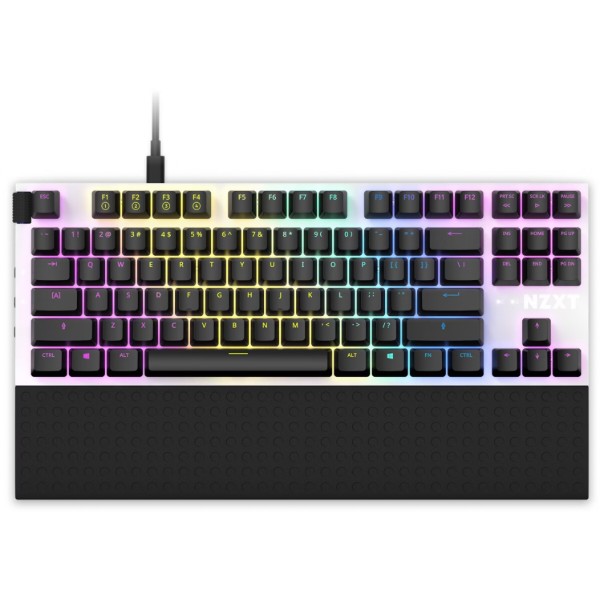 Фото - Клавиатура проводная игровая NZXT TKL (ANSI) White (KB-1TKUS-WR)
