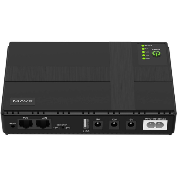 Фото - Джерело безперебійного живлення Bavin PC1083 36W 10400mAh 5-12V DC USB POE Black (Y-PC1083-36W-EU-BK)