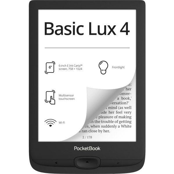 Фото - Електронна книга PocketBook 618 Basic Lux 4 Black (PB618-P-WW)