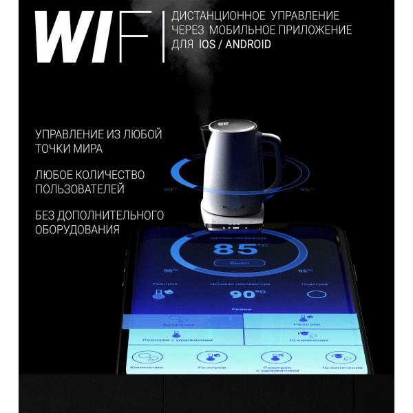 Фото - Электрический чайник Polaris PWK 1755 CAD IQ Home White