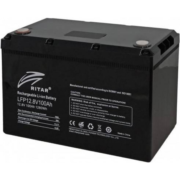 Фото - Акумулятор для ДБЖ Ritar 12V 100 Ah (LFP12.8V100Ah G1) Фото - Акумулятор для ДБЖ Ritar 12V 100 Ah (LFP12.8V100Ah G1)