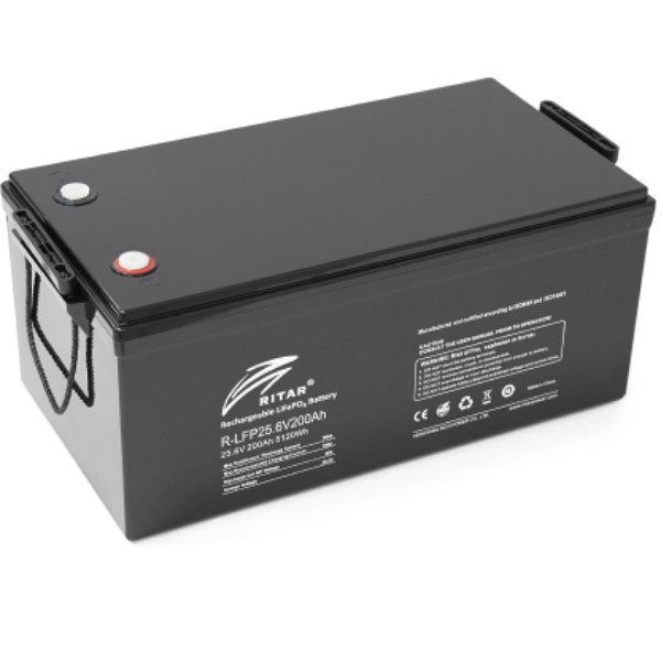 Фото - Батарея для сонячного інвертора Ritar LiFePO4 25,6V 200Ah