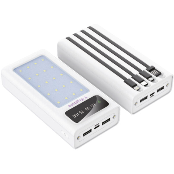 Фото - Батарея мобильная Y-Kryptone N-24 LED Light 20000 mAh CABLE in White (YK-N24LC-WH) Фото - Батарея мобильная Y-Kryptone N-24 LED Light 20000 mAh CABLE in White (YK-N24LC-WH)