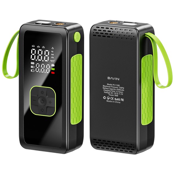 Фото - Автокомпресор Bavin PC1158S 90W 150PSI 4500 mAh Black (Z-PC1158S BK)