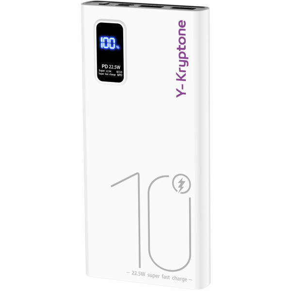 Фото - Батарея мобильная Y-Kryptone GT-19 10000 mAh QC3.0 22.5W Fast Charge White (YK-GT19-WH) Фото - Батарея мобильная Y-Kryptone GT-19 10000 mAh QC3.0 22.5W Fast Charge White (YK-GT19-WH)