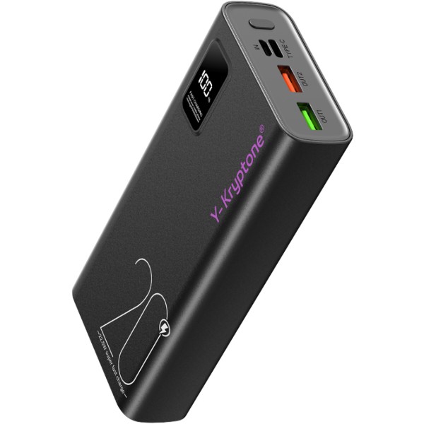 Фото - Батарея мобильная Y-Kryptone GT-23 20000 mAh QC3.0 22.5W Fast Charge Black (YK-GT23-B) Фото - Батарея мобильная Y-Kryptone GT-23 20000 mAh QC3.0 22.5W Fast Charge Black (YK-GT23-B)