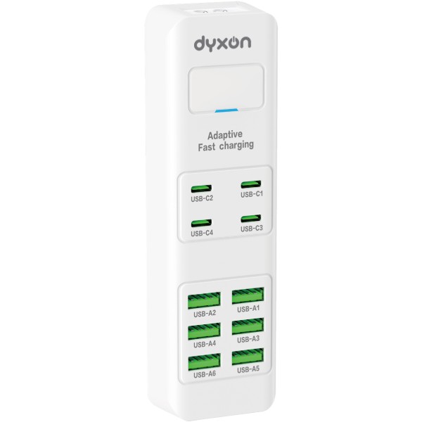Фото - Сетевой фильтр Dyxon US-D03 28W 4xUSB-C+6xUSB-A FAST CHARGER 2m White (DXN-USD03-28W-2M-W)