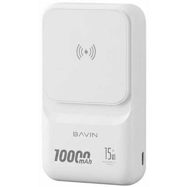 Фото - Батарея мобільна Bavin PC1066S 10000 mAh Wireless FAST CHARGING 22.5W White (Y-PC1066S-WH)