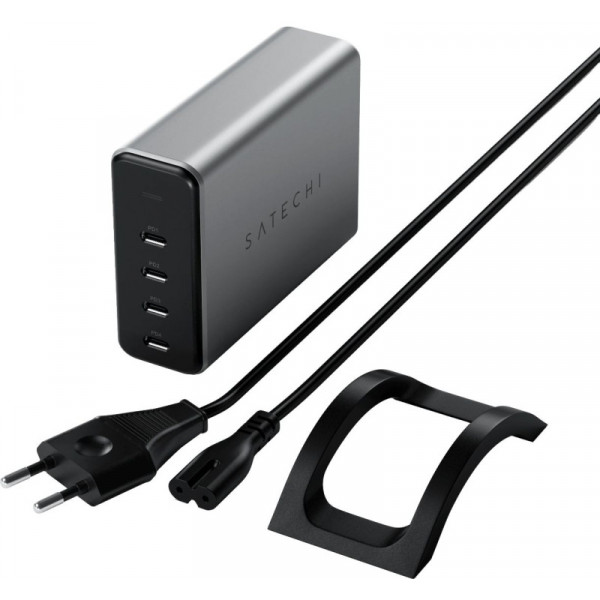 Фото - Мережевий зарядний пристрій Satechi 165W USB-C 4-Port PD GaN Charger Space Gray (ST-UC165GM-EU)
