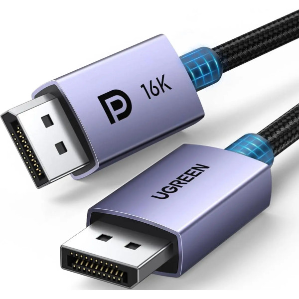 Фото - Кабель UGREEN DP118 DisplayPort 16K Cable 3m Black (25862) Фото - Кабель UGREEN DP118 DisplayPort 16K Cable 3m Black (25862)
