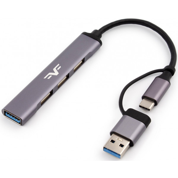 Фото - Хаб USB Frime 1xUSB3.0, 3xUSB2.0 Silver (FH-20152) Фото - Хаб USB Frime 1xUSB3.0, 3xUSB2.0 Silver (FH-20152)