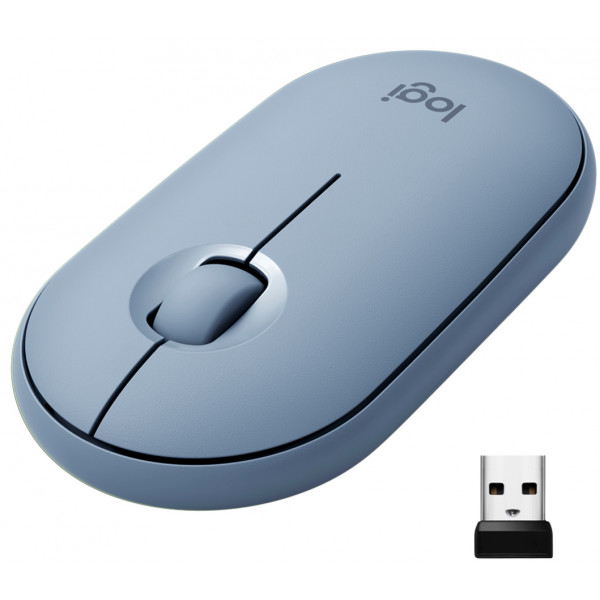 Фото - Мышь беспроводная Logitech Pebble M350 USB Blue/Grey (910-005719) Фото - Мышь беспроводная Logitech Pebble M350 USB Blue/Grey (910-005719)